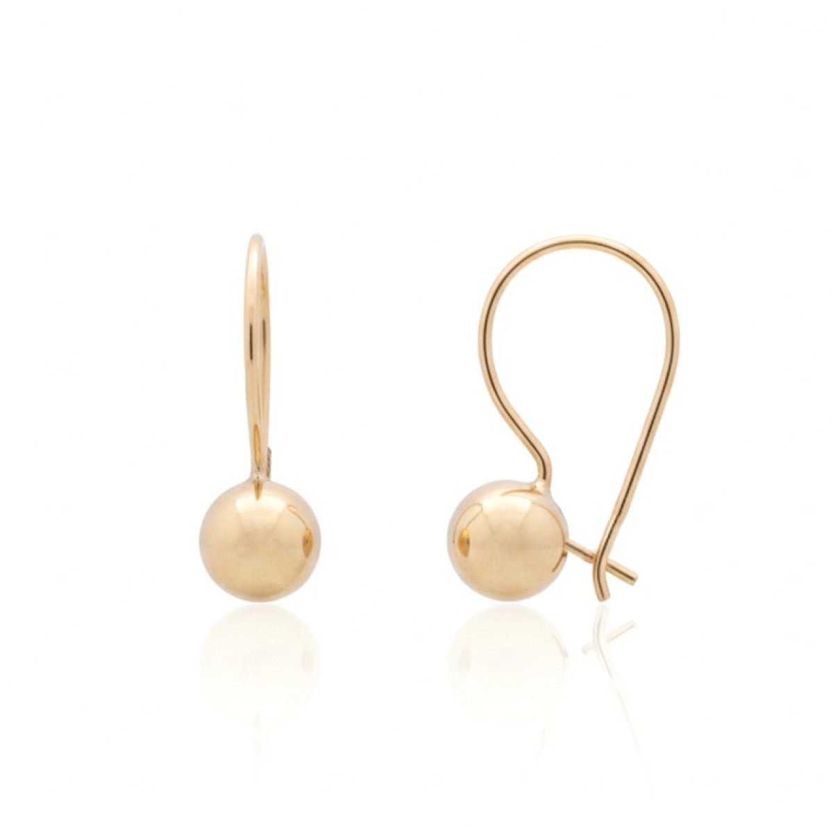 Sarkanā zelta auskari (1937), Bez cilpām, Zelta standarts: 585, Produkta foto svars: 0.48 g - Rotājumlietas internetā