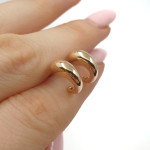 Sarkanā zelta auskari (1950), Piekaramie auskari, Zelta standarts: 585, Produkta foto svars: 1.72 g - Personalizētas rotājumlietas