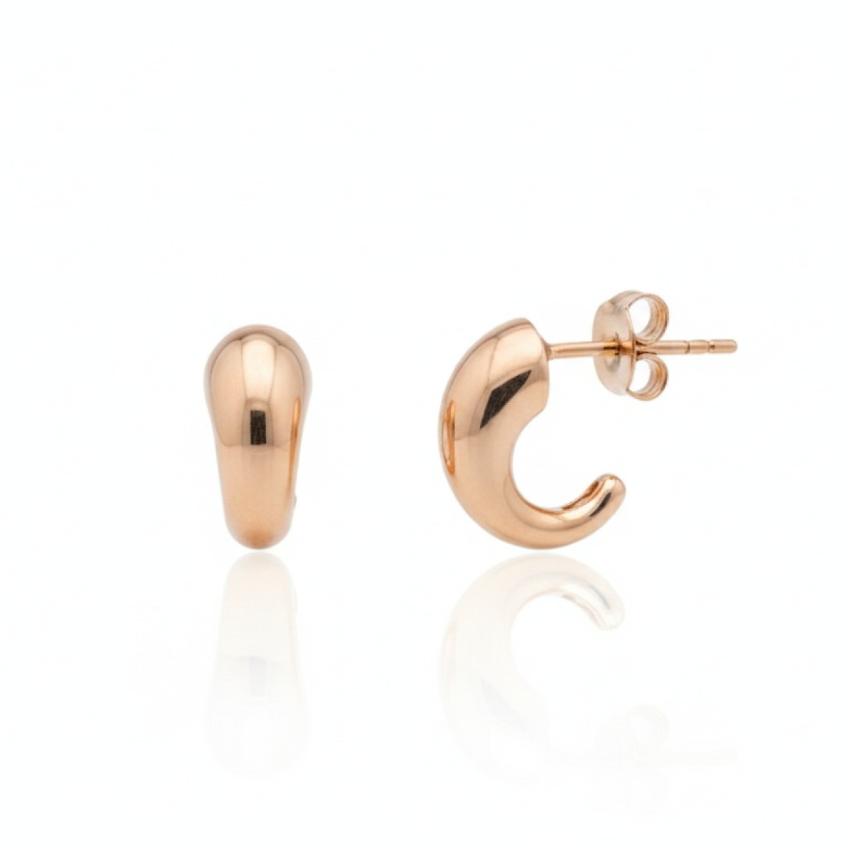 Sarkanā zelta auskari (1950), Piekaramie auskari, Zelta standarts: 585, Produkta foto svars: 1.72 g - Rotājumlietas internetā