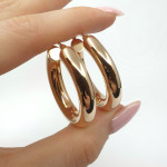 Sarkanā zelta auskari (1952), Piekaramie auskari, Zelta standarts: 585, Produkta foto svars: 5.94 g - Personalizētas rotājumlietas