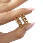 Sarkanā zelta auskari (1956), Auskari ar angļu aizdari, Zelta standarts: 585, Produkta foto svars: 5.00 g - Personalizētas rotājumlietas