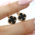 Sarkanā zelta auskari (1960), Auskari ar angļu aizdari, Zelta standarts: 585, Produkta foto svars: 2.71 g - Personalizētas rotājumlietas