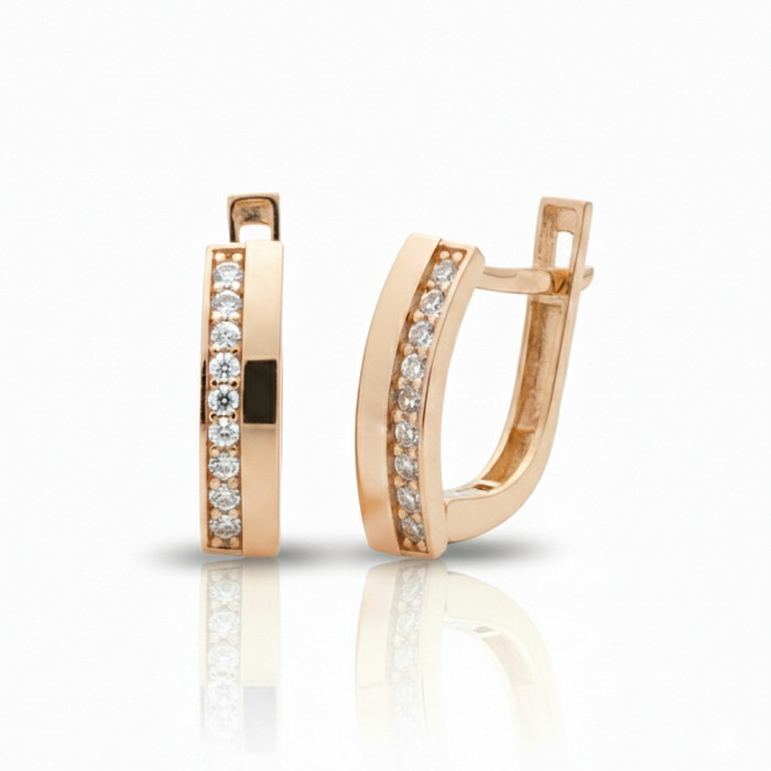 Sarkanā zelta auskari ar cilpiņām (1980)