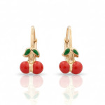 Sarkanā zelta auskari (1981), Piekaramie auskari, Zelta standarts: 585, Produkta foto svars: 1.10 g - Pielāgotas rotājumlietas