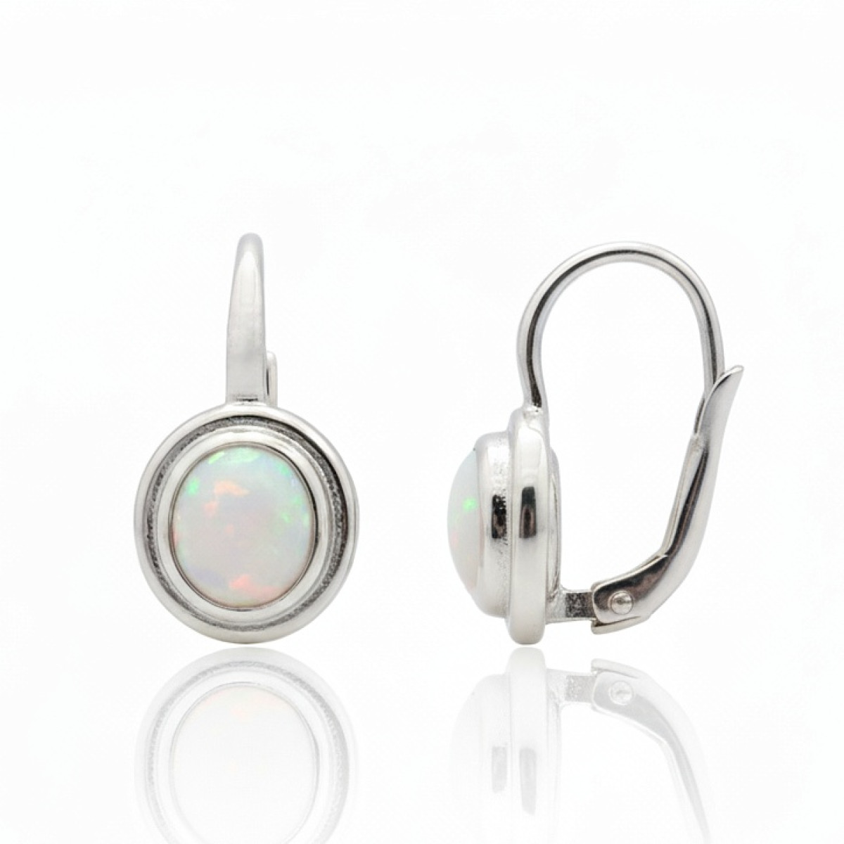 Baltā zelta auskari (1982), Piekaramie auskari, Zelta standarts: 585, Produkta foto svars: 2.10 g - Rotājumlietas internetā