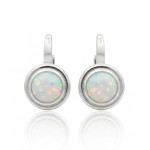 Baltā zelta auskari (1982), Piekaramie auskari, Zelta standarts: 585, Produkta foto svars: 2.10 g - Pielāgotas rotājumlietas