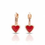 Sarkanā zelta auskari (1983), Piekaramie auskari, Zelta standarts: 585, Produkta foto svars: 1.17 g - Pielāgotas rotājumlietas