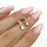 Rozā zelta auskari (2022), Ar acīm, Zelta standarts: 585, Produkta foto svars: 1.40 g, Dārgakmeņi: 10mm
 - Personalizētas rotājumlietas