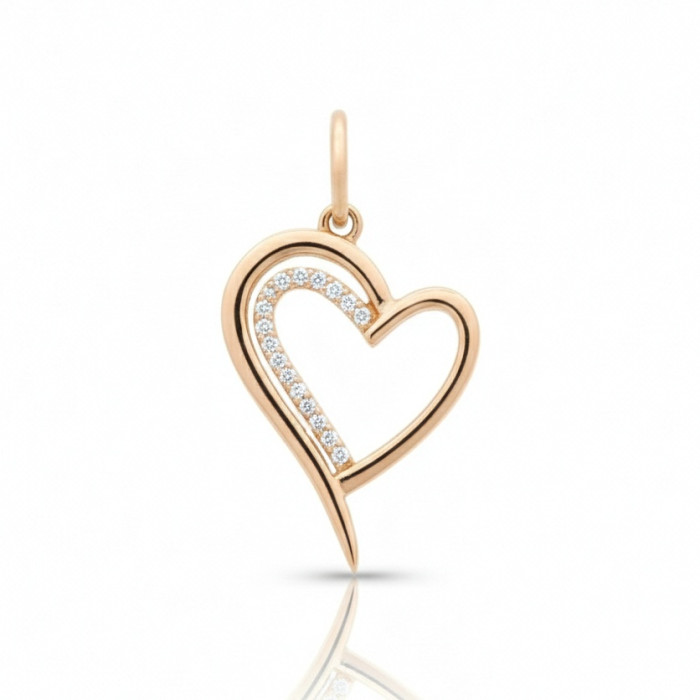 Rozā zelta kulons (1062)