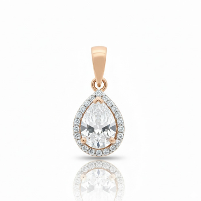 Rozā zelta kulons (1066)