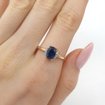 Zelta gredzens ar zilu aci (2108), Ar acīm, Zelta standarts: 585, Produkta foto svars: 2.00 g, Dārgakmeņi: Cirkons - Pielāgotas rotājumlietas