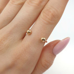 Zelta gredzens "Burbulis" (2111), Bez cilpām, Zelta standarts: 585, Produkta foto svars: 0.96 g - Pielāgotas rotājumlietas