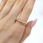 Zelta gredzens (2120), Bez cilpām, Zelta standarts: 585, Produkta foto svars: 2.00 g - Pielāgotas rotājumlietas