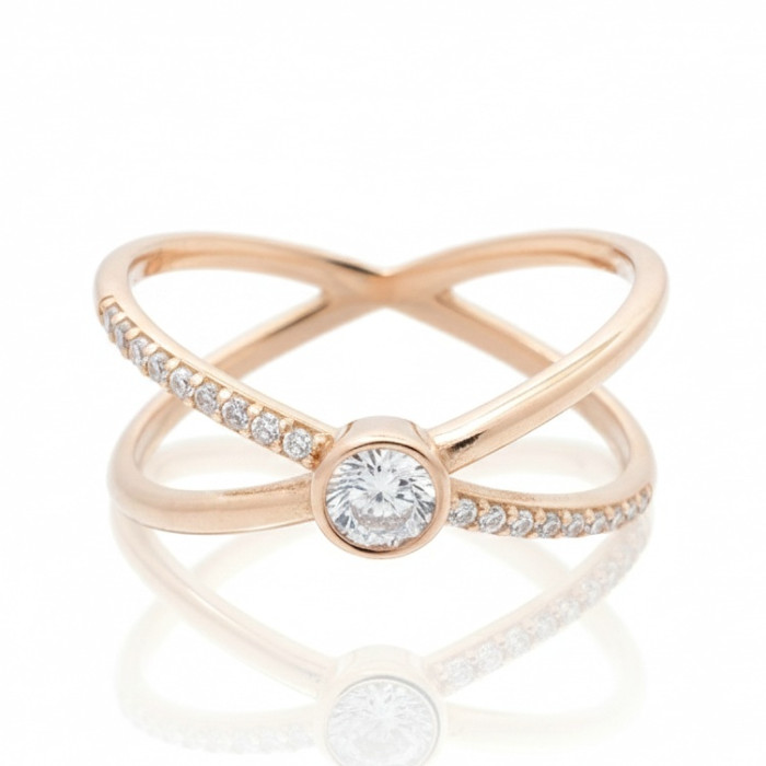 Ekskluzīva dizaina gredzens ar cilpiņām (2156)