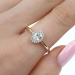 Elegants sarkanā zelta gredzens ar cilpiņām (2158), Ar acīm, Zelta standarts: 585, Produkta foto svars: 1.78 g, Dārgakmeņi: Cirkonis - Pielāgotas rotājumlietas