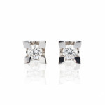 Baltā zelta auskari ar dimantiem (629), Auskari - twists, Zelta standarts: 750, Produkta foto svars: 3.90 g, Dārgakmeņi: Izcili, Dārgakmens svars: 0.47 ct (IGI 644480595 / 632486781), Dārgakmens svars ct.: 0.30-0.69 ct - Pielāgotas rotājumlietas