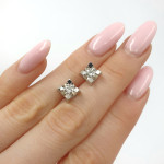 Baltā zelta auskari ar dimantiem (630), Auskari - twists, Zelta standarts: 750, Produkta foto svars: 3.61 g, Dārgakmeņi: Izcili, Dārgakmens svars ct.: 0.30-0.69 ct, Dārgakmens svars: 0.62 ct (IGI 694594191 / 719525674) - Personalizētas rotājumlietas