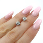 Baltā zelta auskari ar dimantiem (636), Auskari - twists, Zelta standarts: 585, Produkta foto svars: 3.08 g, Dārgakmeņi: Izcili, Dārgakmens svars: 0.38 ct, Dārgakmens svars ct.: 0.30-0.69 ct - Personalizētas rotājumlietas