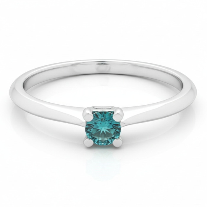 Baltā zelta gredzens ar smaragdu (1110)