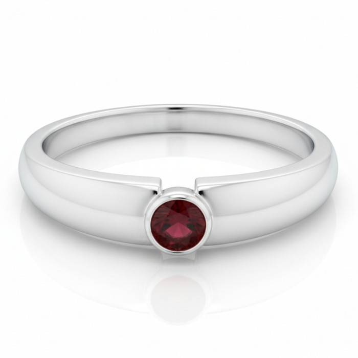 White gold ring decorated with pomegranate (1238)