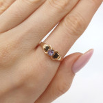 Gold ring with synthetic spinel (599), Women's Rings, Gold type: 585, Item in the photo weight: 2.40 g, Gemstone: , Gemstone ct.: 0.21 ct, Gemstone ct.: 0.20-0.29 ct - Custom jewelry