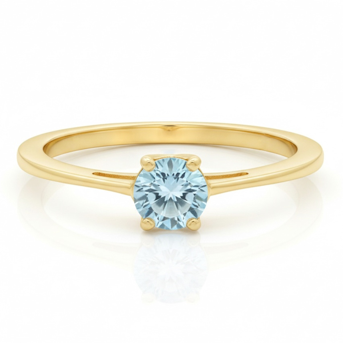 Zelta gredzens ar topāzu (618), Sieviešu gredzeni, Zelta standarts: 585, Produkta foto svars: 1.79 g, Dārgakmeņi: Topāzs, Dārgakmens svars: 0,30 ct, Dārgakmens svars ct.: 0.30-0.69 ct - Rotājumlietas internetā