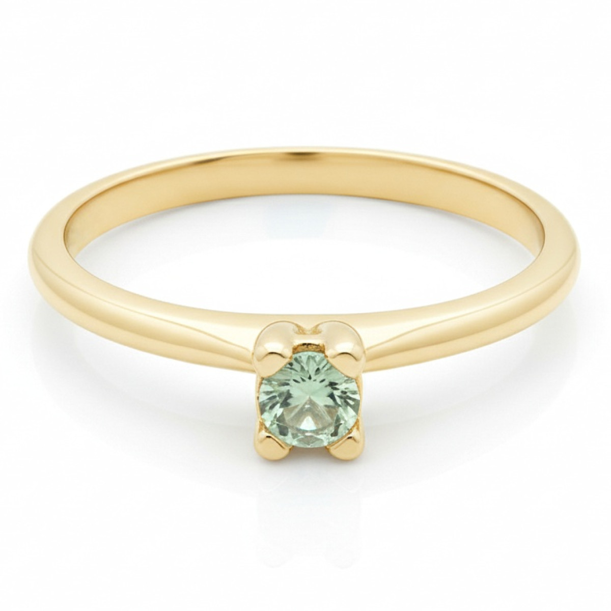  Gold ring decorated with green sapphire (901), Women's Rings, Gold type: 585, Item in the photo weight: 2.27 g, Gemstone: Sapphire, Gemstone ct.: 0.10-0.19 ct, Gemstone ct.: 0.15 ct - Jewelry online