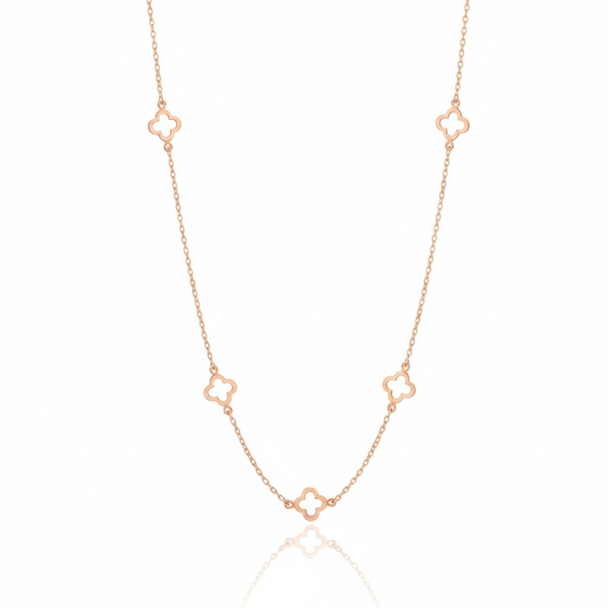 Zelta ķēdīte ar kuloniem (1703), Kaklarotas, Zelta standarts: 585, Produkta foto svars: 1.89 g - Rotājumlietas internetā