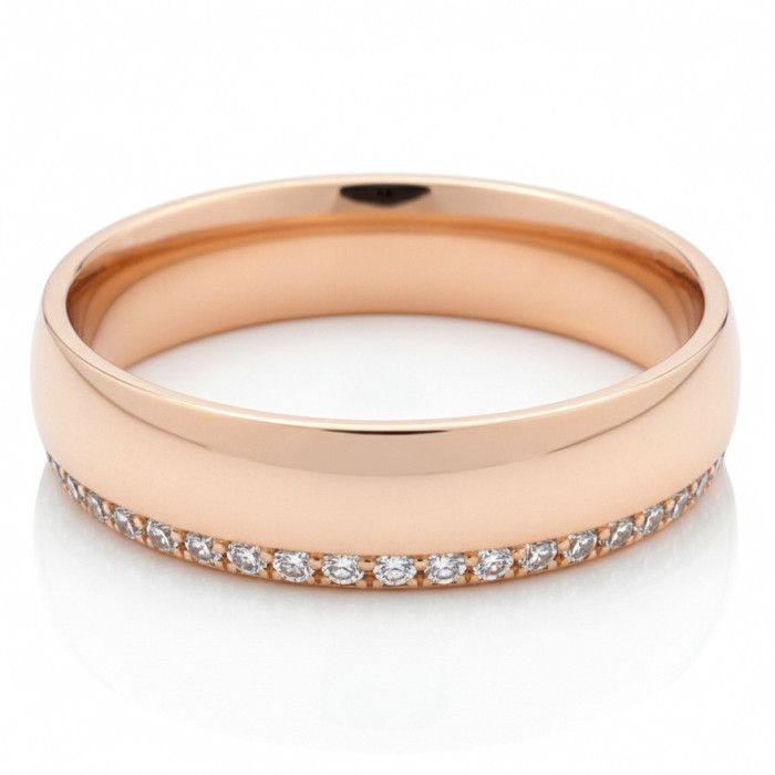 Sieviešu zelta gredzens ar dimanta joslu (2737)