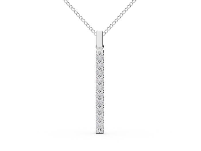 White gold chain with diamond pendant (446)