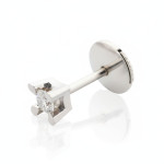 Baltā zelta auskari ar dimantu (639), Pīrsinga auskari, Zelta standarts: 750, Produkta foto svars: 0.93 g, Dārgakmeņi: Izcili, Dārgakmens svars: 0.06 ct, Dārgakmens svars ct.: 0.01-0.09 ct - Pielāgotas rotājumlietas