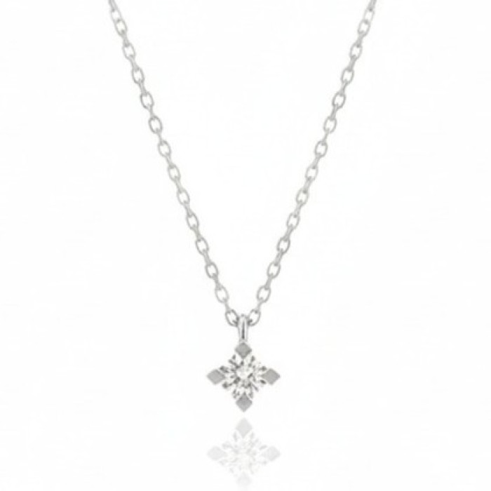 Baltā zelta ķēdīte ar dimanta kulonu (467)