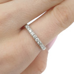 Baltā zelta zivtiņas dimantu gredzens (3007), Dimantu lentes, Zelta standarts: 585, Produkta foto svars: 2.06 g, Dārgakmeņi: Izcili, Dārgakmens svars ct.: 0.30-0.69 ct, Dārgakmens svars: 0.34 ct - Pielāgotas rotājumlietas