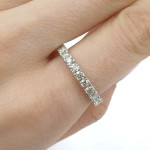 White Gold Fishtail Diamond Band (3008), Diamond bands, Gold type: 585, Item in the photo weight: 3.18 g, Gemstone: Brilliant, Gemstone ct.: 0.30-0.69 ct, Gemstone ct.: 0.60 ct - Custom jewelry