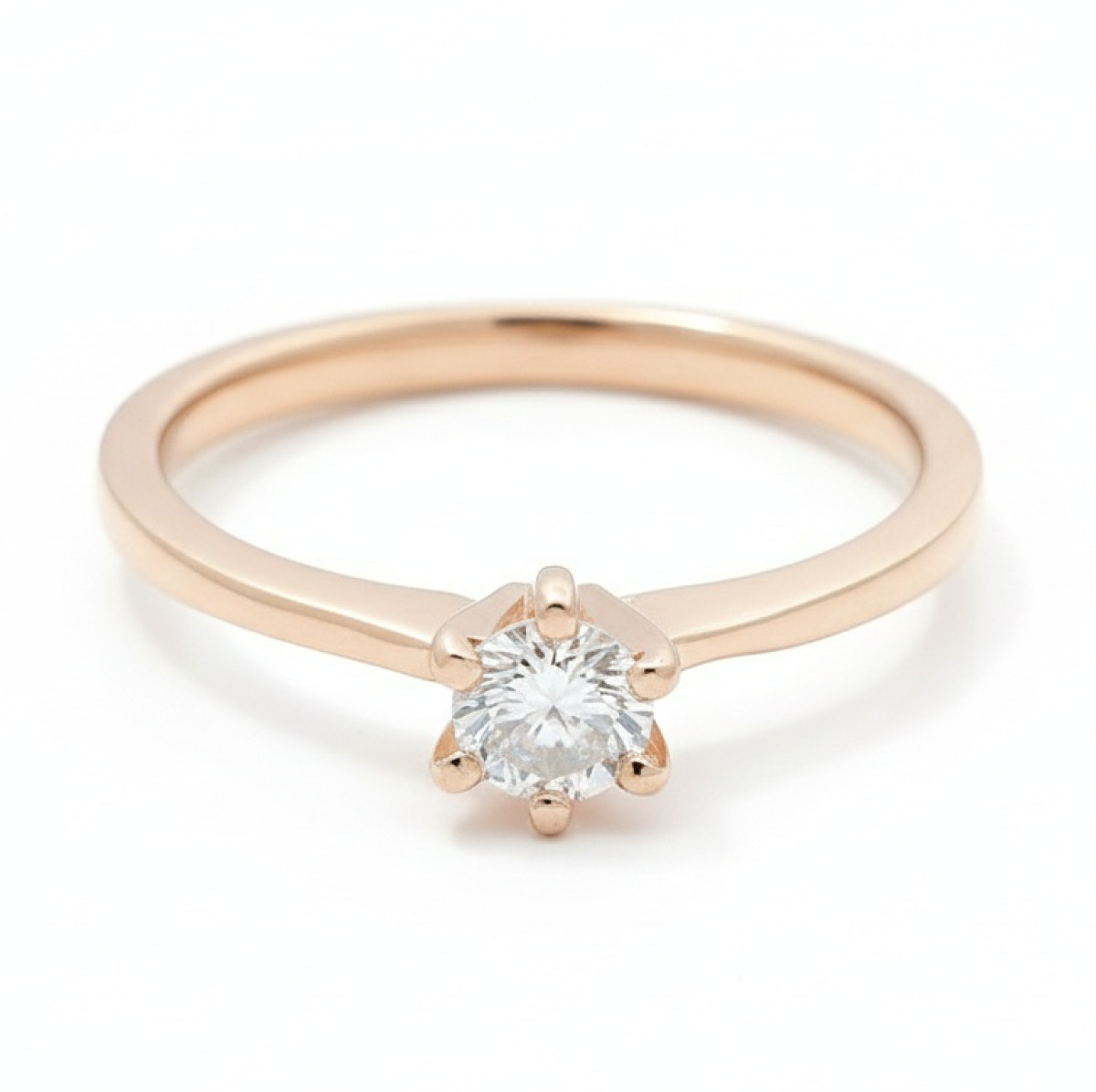 Klasisks saderināšanās gredzens ar dimantu (3058), Klasiskie saderināšanās gredzeni, Zelta standarts: 585, Produkta foto svars: 1.83 g, Dārgakmeņi: Izcili, Dārgakmens svars ct.: 0.10-0.19 ct, Dārgakmens svars: 0.17 ct - Rotājumlietas internetā