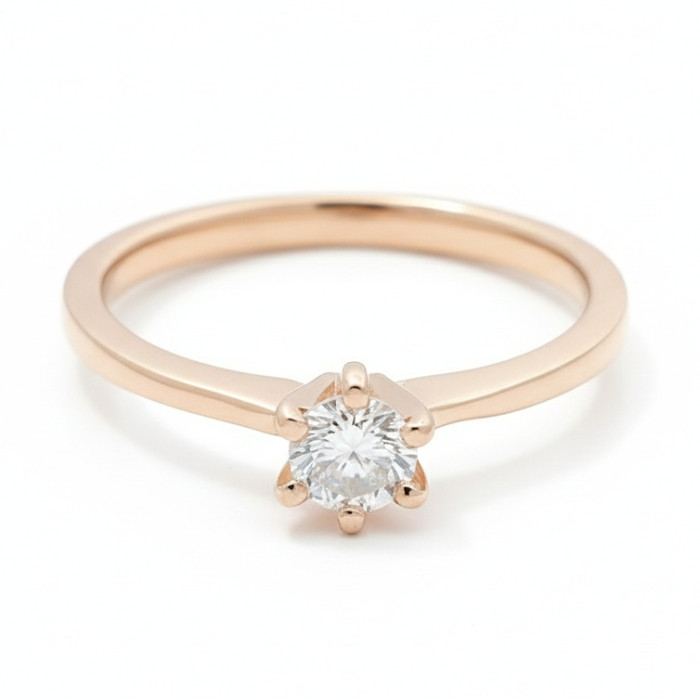 Klasisks saderināšanās gredzens ar dimantu (3058)