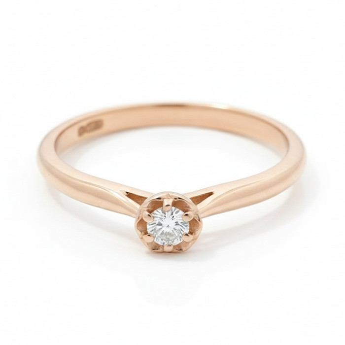 Zelta gredzens ar dimantu "Leonora" (3065)