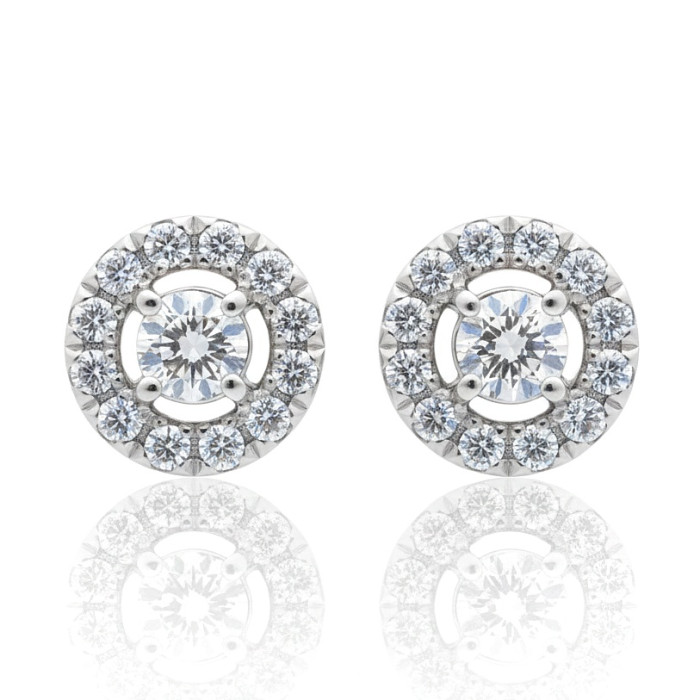 Baltā zelta auskari ar dimantiem (732)