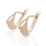 Gold earrings (2034), Earrings with English clasp, Gold type: 585, Item in the photo weight: 1.97 g - Custom jewelry