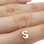 Zelta ķēdīte ar burta "S" kulonu (1762), Vēstules, Zelta standarts: 585, Produkta foto svars: 1.54 g - Pielāgotas rotājumlietas