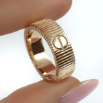 Zelta gredzens (2164), Bez cilpām, Zelta standarts: 585, Produkta foto svars: 10.15 g - Pielāgotas rotājumlietas