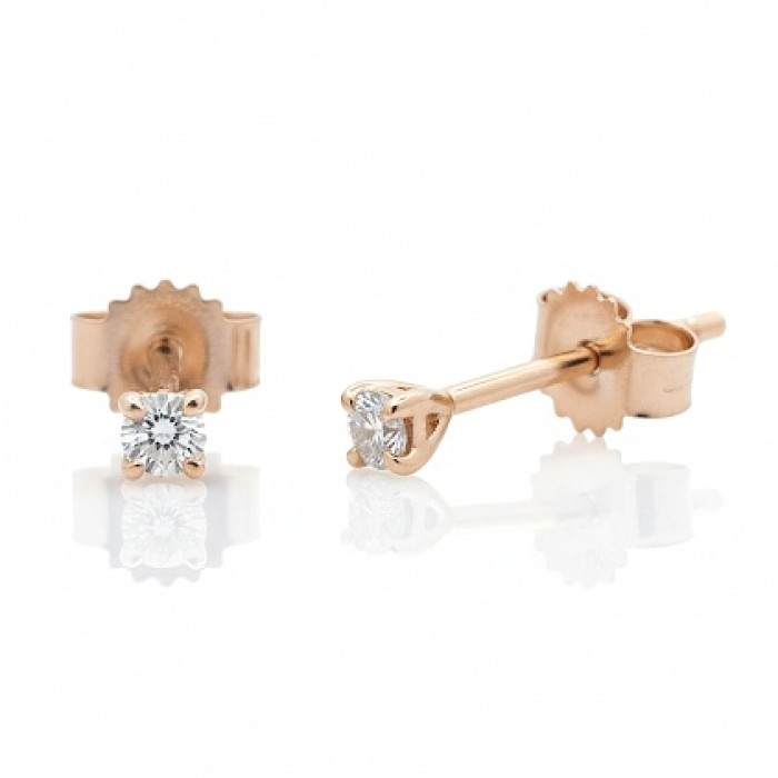 Minimalist earrings with diamonds (681)