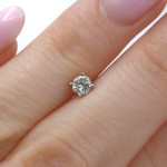 One white gold earring with diamond (728), Piercing earrings, Gold type: 585, Item in the photo weight: 1.03 g, Gemstone: Brilliant, Gemstone ct.: , Gemstone ct.: 0.16 ct - Custom jewelry