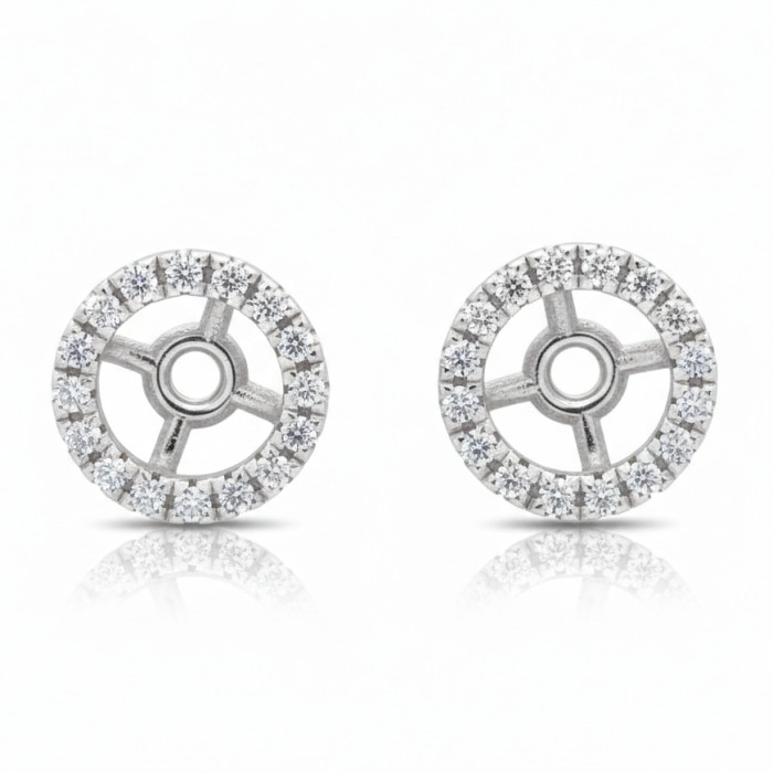Earrings "sparkles" with diamonds (729)