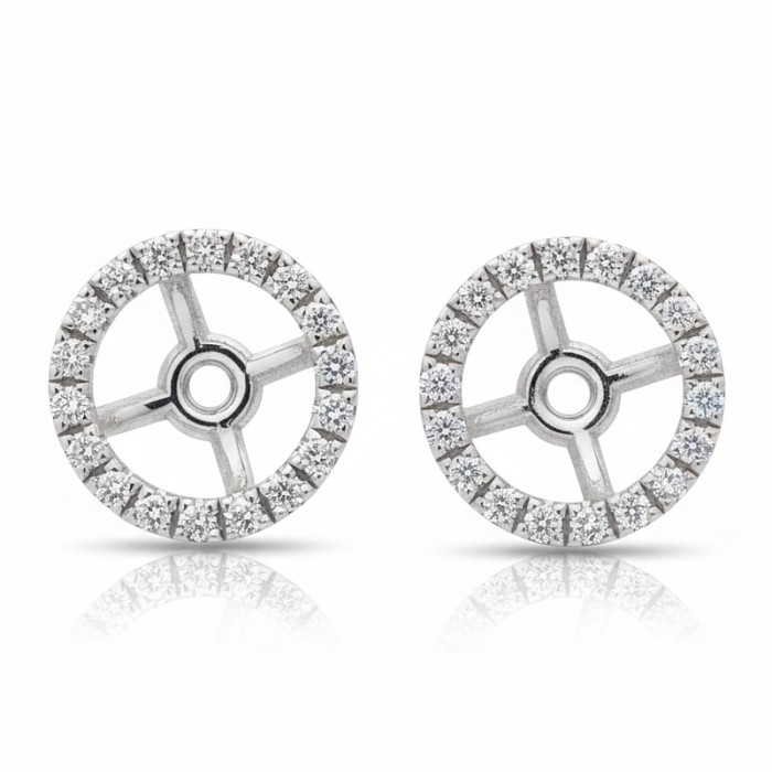 Earrings "sparkles" with diamonds (730)