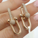 Diamond drop earrings (731), Hanging earrings, Gold type: 585, Item in the photo weight: 8.71 g, Gemstone: Brilliant, Gemstone ct.: 0.74 ct, Gemstone ct.: 0.70-1.50 ct - Custom jewelry