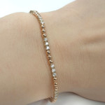 Auksinė apyrankė su deimantais (169), Apyrankės, Aukso praba: 585, Gaminio nuotraukoje svoris: 5.25 g, Brangakmenis: Briliantas, Brangakmenio svoris: 0.87 ct, Brangakmenio svoris ct.: 0.70-1.50 ct - Papuošalai pagal užsakymą