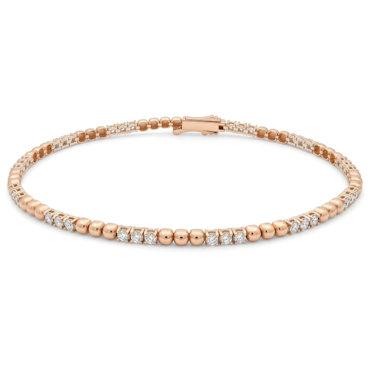 Auksinė apyrankė su deimantais (169), Apyrankės, Aukso praba: 585, Gaminio nuotraukoje svoris: 5.25 g, Brangakmenis: Briliantas, Brangakmenio svoris: 0.87 ct, Brangakmenio svoris ct.: 0.70-1.50 ct - Juvelyrika internetu