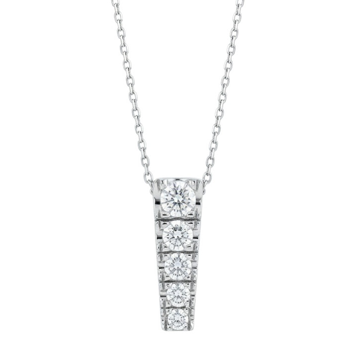 White gold pendant with diamonds (593)