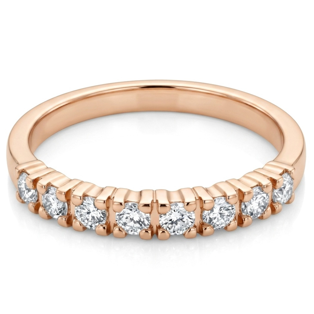 Pink gold diamond band (3262), Diamond bands, Gold type: 585, Item in the photo weight: 2.28 g, Gemstone: Brilliant, Gemstone ct.: 0.30-0.69 ct, Gemstone ct.: 0.30 ct - Jewelry online